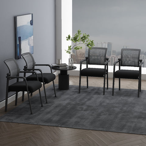 Boss Mesh 4-Legged Guest Chair MODEL # B6889-BK