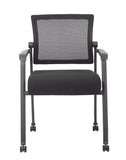 Boss Mesh 4-Legged Guest Chair MODEL # B6889R-BK