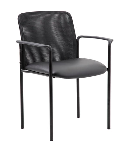 Boss Caressoft and Mesh Guest Chair, Black MODEL # B6909-CS