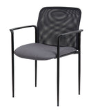 Boss Stackable Mesh Guest Chair - Grey MODEL # B6909-GY