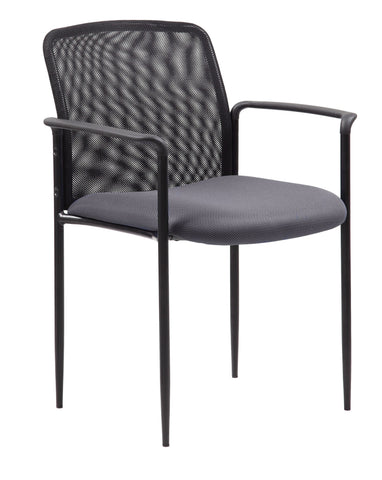 Boss Stackable Mesh Guest Chair - Grey MODEL # B6909-GY