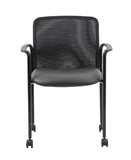 Boss Mesh Guest Chair with Casters, Black MODEL # B6909R-CS
