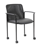 Boss Mesh Guest Chair with Casters, Black MODEL # B6909R-CS