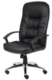 Boss High Back LeatherPlus Chair W/ Chrome Base MODEL # B7301C