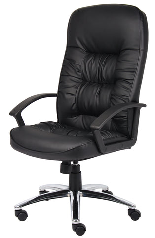 Boss High Back LeatherPlus Chair W/ Chrome Base MODEL # B7301C