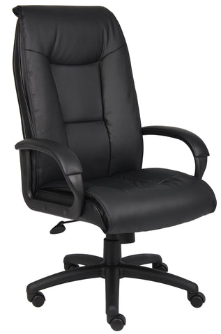 Boss Executive Leather Plus Chair W/Padded Arm MODEL # B7601