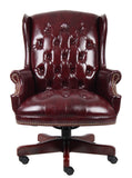 Boss Wingback Traditional Chair In Burgundy MODEL # B800-BY
