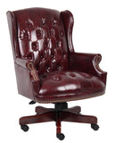 Boss Wingback Traditional Chair In Burgundy MODEL # B800-BY