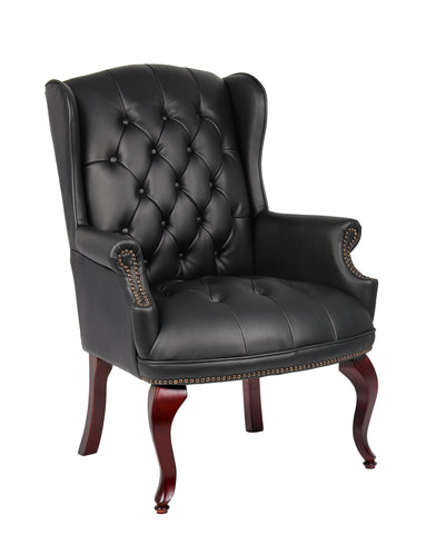 Boss Wingback Traditional Guest Chair In Black MODEL # B809-BK