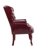 Boss Wingback Traditional Guest Chair In Burgundy MODEL # B809-BY