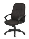 Boss Mid Back Fabric Managers Chair In Black MODEL # B8306-BK