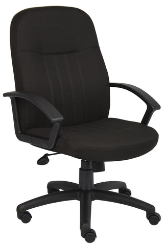 Boss Mid Back Fabric Managers Chair In Black MODEL # B8306-BK