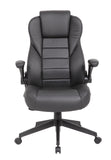 Boss Executive High Back CaressoftPlus Flip Arm Chair MODEL # B8551-BK