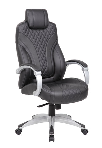 Boss Executive Hinged Arm Chair - Black/Grey MODEL # B8871-BKGY