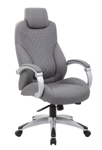 Boss Executive Hinged Arm Chair - Grey MODEL # B8871-GY