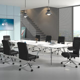 Boss Modern Conference Chair with Aluminum Arm & Base MODEL # B8886AL-AMBK