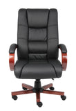 Boss High Back Executive Wood Finished Chair, Cherry MODEL # B8991-C
