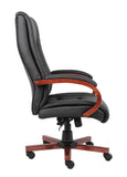 Boss High Back Executive Wood Finished Chair, Cherry MODEL # B8991-C