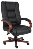 Boss High Back Executive Wood Finished Chair, Cherry MODEL # B8991-C