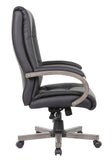 Boss High Back Executive Wood Finished Chair, Grey MODEL # B8991-GY