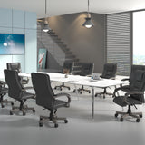 Boss High Back Executive Wood Finished Chair, Grey MODEL # B8991-GY