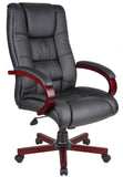 Boss High Back Executive Wood Finished Chair, Mahogany MODEL # B8991-M