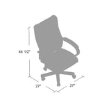 Boss High Back Executive Wood Finished Chair, Grey MODEL # B8991-GY