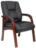 Boss Mid Back Wood Finished guest, accent or dining chair MODEL # B8999-C