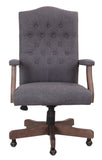 BOSS Executive Slate Grey Commercial Grade Linen Chair With Driftwood Finish Frame MODEL # B905DW-SG