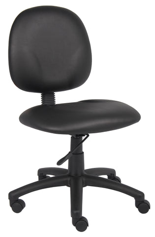 Boss Diamond Task Chair In Black Antimicrobial Vinyl MODEL # B9090-CS