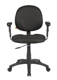 Boss Diamond Task Chair In Black W/ Adjustable Arms MODEL # B9091-BK
