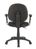 Boss Diamond Task Chair In Black W/ Adjustable Arms MODEL # B9091-BK