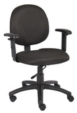 Boss Diamond Task Chair In Black W/ Adjustable Arms MODEL # B9091-BK