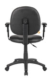 Boss Diamond Task Chair In Black Antimicrobial Vinyl W/ Adjustable Arms MODEL # B9091-CS