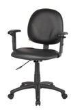 Boss Diamond Task Chair In Black Antimicrobial Vinyl W/ Adjustable Arms MODEL # B9091-CS