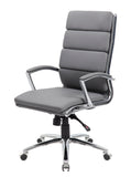 Boss Executive CaressoftPlus Chair with Metal Chrome Finish MODEL # B9471-GY