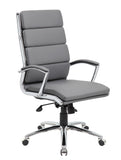 Boss Executive CaressoftPlus Chair with Metal Chrome Finish MODEL # B9471-GY