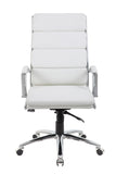 Boss Executive CaressoftPlus Chair with Metal Chrome Finish MODEL # B9471-WT
