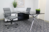 Boss Executive CaressoftPlus Chair with Metal Chrome Finish - Mid Back MODEL # B9476-GY