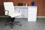 Boss Executive CaressoftPlus Chair with Metal Chrome Finish - Mid Back MODEL # B9476-WT