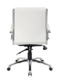 Boss Executive CaressoftPlus Chair with Metal Chrome Finish - Mid Back MODEL # B9476-WT
