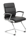 Boss Executive CaressoftPlus Chair with Metal Chrome Finish - Guest Chair MODEL # B9479-BK