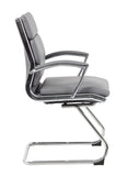 Boss Executive CaressoftPlus Chair with Metal Chrome Finish - Guest Chair MODEL # B9479-GY