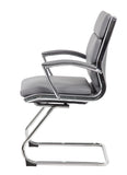 Boss Executive CaressoftPlus Chair with Metal Chrome Finish - Guest Chair MODEL # B9479-GY