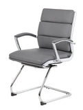 Boss Executive CaressoftPlus Chair with Metal Chrome Finish - Guest Chair MODEL # B9479-GY