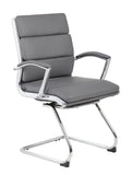 Boss Executive CaressoftPlus Chair with Metal Chrome Finish - Guest Chair MODEL # B9479-GY