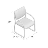 Boss Grey Fabric Guest Chair MODEL # B9521-GY