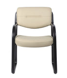 Boss Leather Sled Base Side Chair, Beige MODEL # B9529-BG