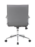 Boss Grey Vinyl Hospitality Chair MODEL # B9533C-GY