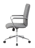Boss Grey Vinyl Hospitality Chair MODEL # B9533C-GY